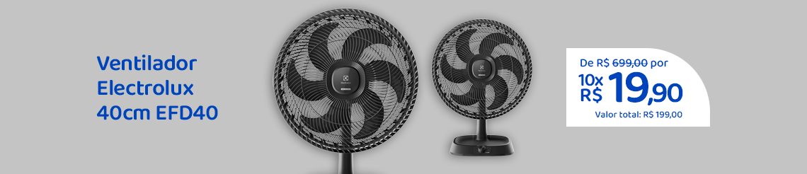 Ofertas da semana - Ventilador de mesa Electrolux Efficient DuoForce