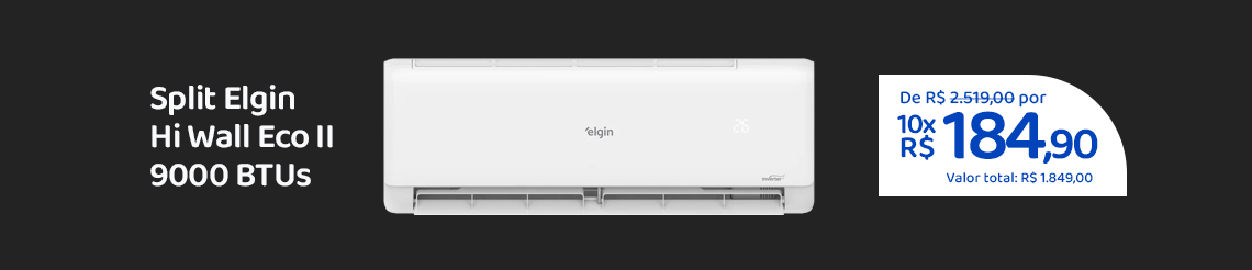 Ofertas da semana -  Elgin Split Hi Wall 9000btus