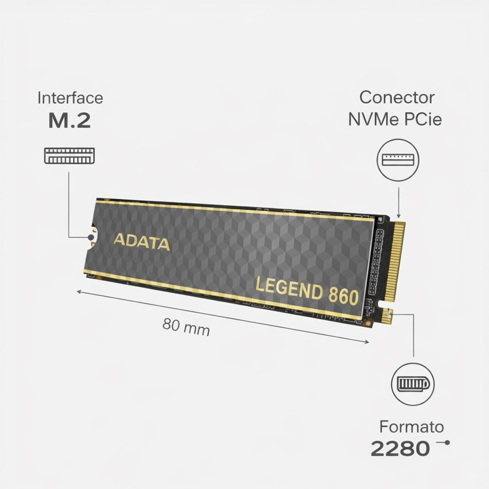 SSD Interno Adata Legend 860 500GB M.2 2280 | ADATA | Nagem