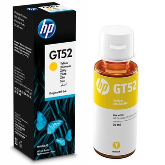 Garrafa de Tinta HP GT52 Amarela Original M0H56AL 8.000 Páginas Para HP Deskjet 5822 HP Smart Tank 617 517 514