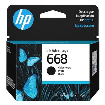 Cartucho HP 668 Preto Original 7FP37VL Para HP Deskjet Ink Advantage 2975, 4370 series