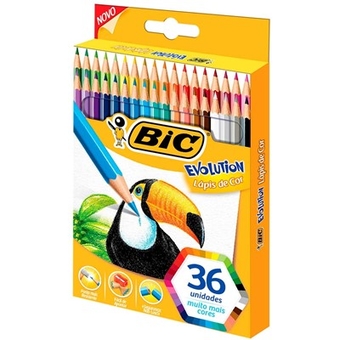 L&aacute;pis de Cor Bic Evolution 36 Cores