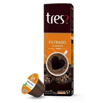 Cápsula Tres Corações Filtrado Clássico com 10 Unidades