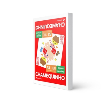 Papel Chamequinho A3 180g/m² 297mm x 420mm 60kg Branco 50 Folhas
