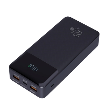 Carregador Portátil ELG PB200BK 20.000mAh 22,5W Display Digital USB-C 2xUSB-A Preto