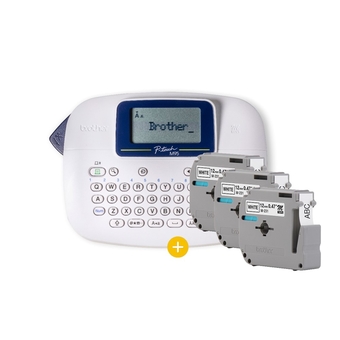 Rotulador Eletrônico Portátil Brother PT-M95WTBP Branco com 3 Fitas M231