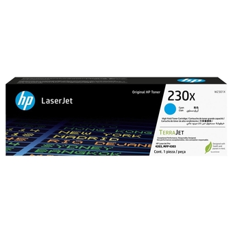 Toner HP 230x Ciano LaserJet Original W2301X Para HP LaserJet Pro 4203dw / MFP 4303fdw