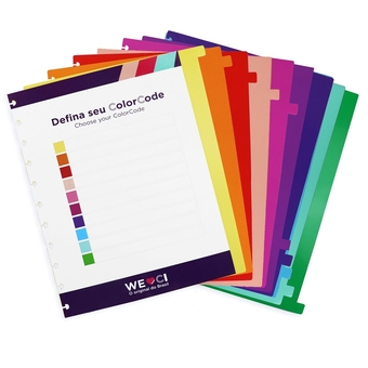 Divisória Colorcode Para Caderno Inteligente Grande com 10 Unidades